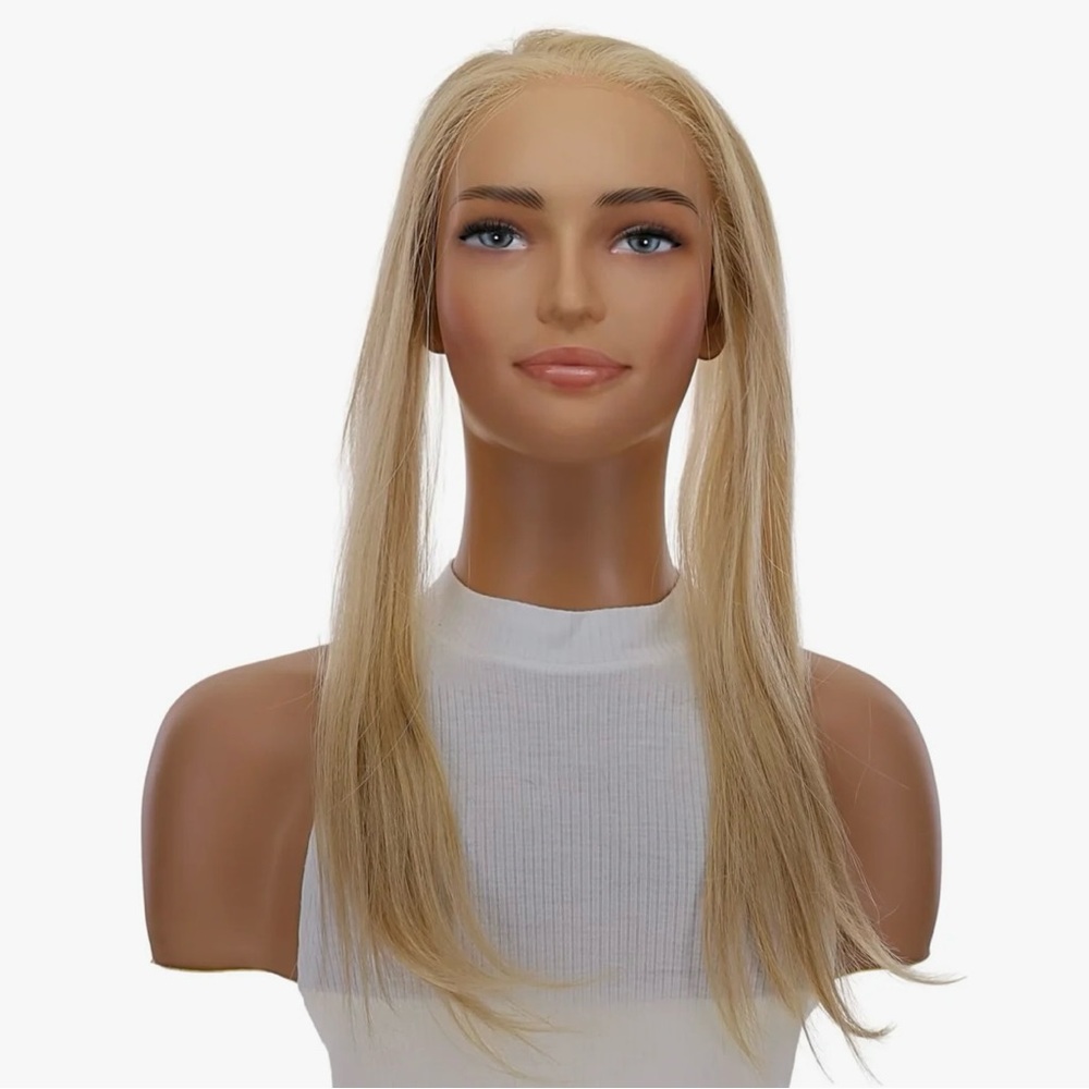 16” Human Hair Hairline Topper in Golden Blonde 3 CM